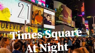 Times Square New York at Night with J-Hen