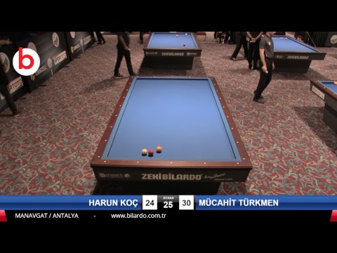 HARUN KOÇ & MÜCAHİT TÜRKMEN Bilardo Maçı - 2019 TÜRKİYE KUPASI 1. ETAP ERKEKLER-6.ÖN ELEME