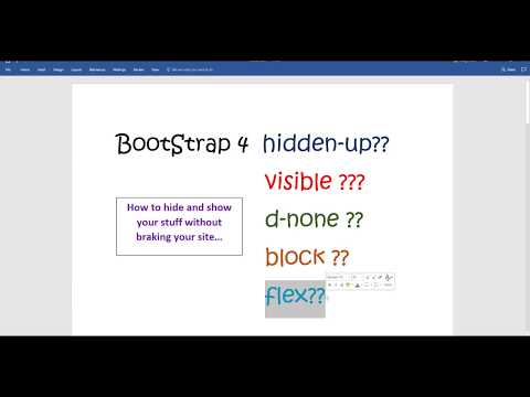 Bootstrap 4. Hide content in different ways.