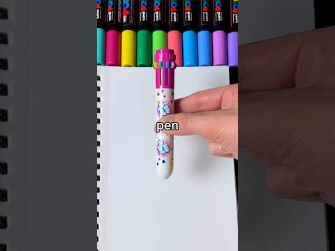 Drawing, But Only 1 Pen 10 Colors… (#shorts)