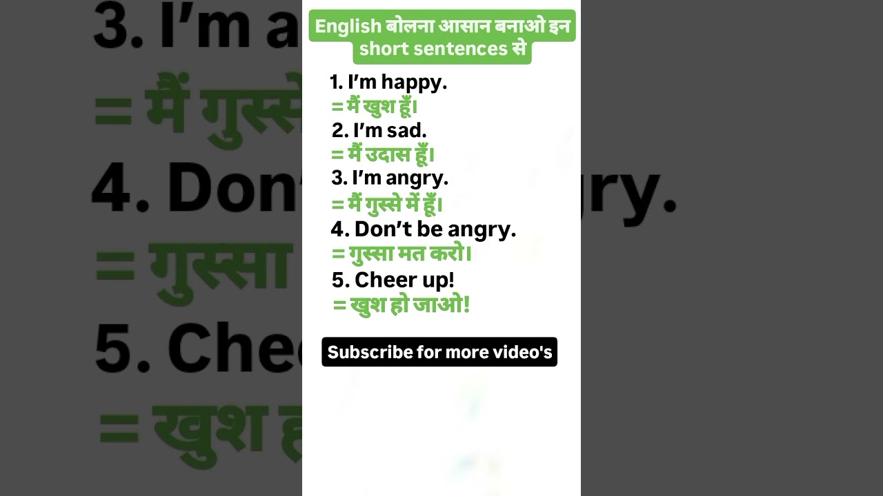 Make English Speaking Easy with Short Sentences | Daily Use English 📝