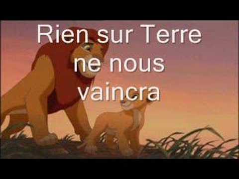 Roi lion 2 "Nous sommes un" Lyrics on screen