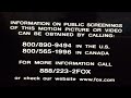 Information On Public Screenings Fox Promo