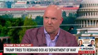 MSNBC: DEADLINE WHITE HOUSE - SEPTEMBER 5, 2025 - TRUMP REBRANDS DOD DEPT OF WAR