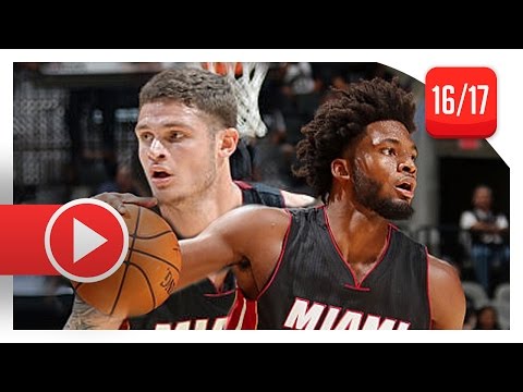 Justise Winslow & Tyler Johnson Full PS Highlights vs Spurs (2016.10.14) – 32 Pts Total