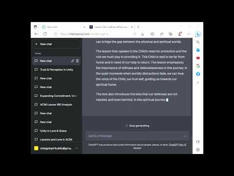 ChatGPT Spirituality ACIM Lesson 182 - I will be still an instant and go home