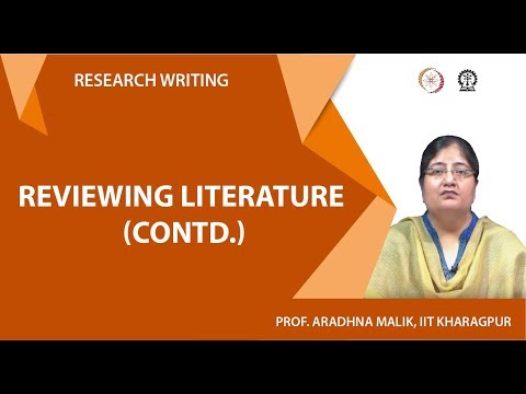 Reviewing Literature Contd