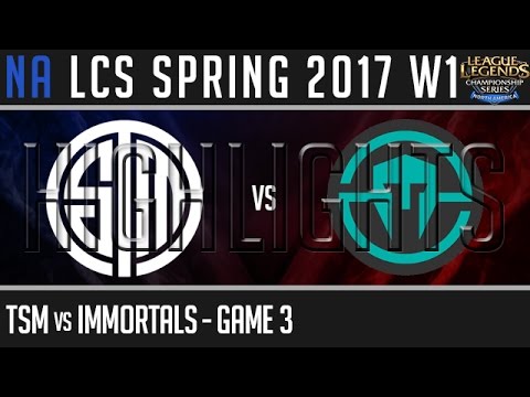 TSM vs IMT Highlights Game 3, NA LCS Spring 2017 W1D3, Team Solomid vs Immortals G3