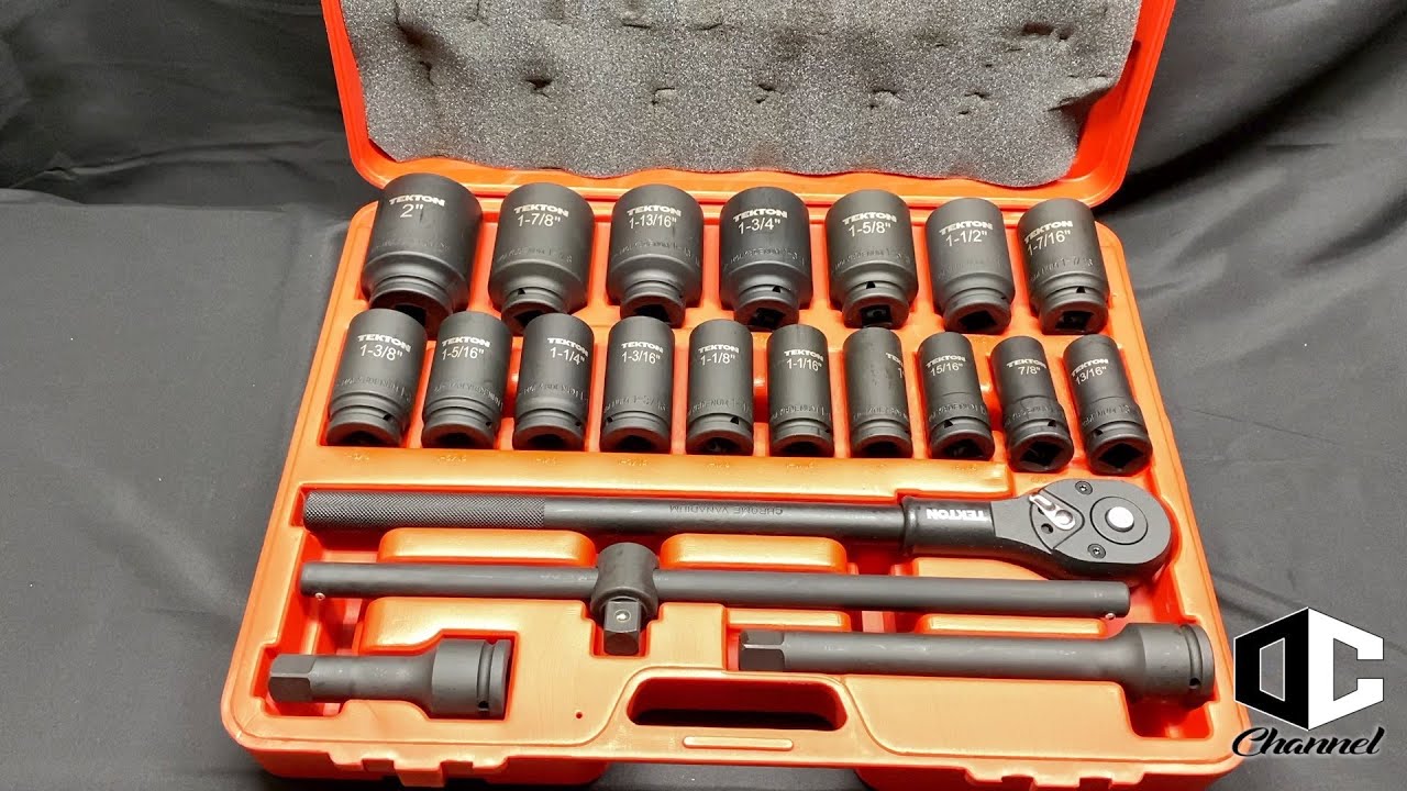 Watch video Tekton 3/4in 6-Point Deep Impact Socket Set Now Tekton 3/4in 6-Point Deep Impact Socket Set