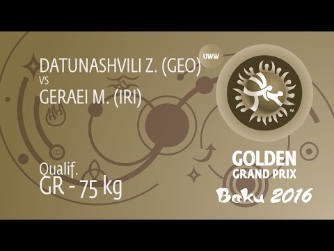 Qual. GR - 75 kg: Z. DATUNASHVILI (GEO) df. M. GERAEI (IRI) by FALL, 6-3