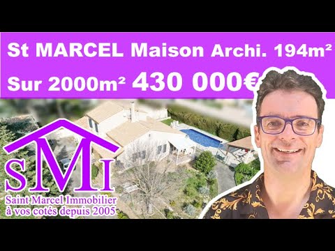 N 4477 Maison d'Architecte secteur recherché 194 m² hab. sur 2000m² terrain Saint Marcel Immobilier