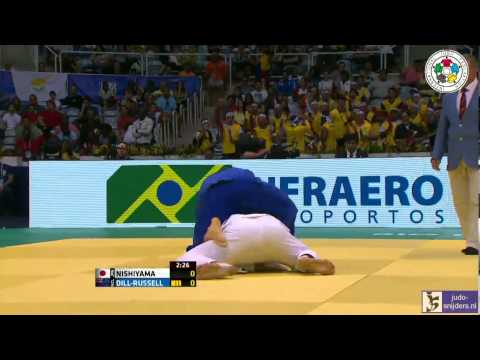 Judo 2013 World Championship Rio de Janeiro: Nishiyama (JPN) - Dill Russell (NZL) [-90kg]