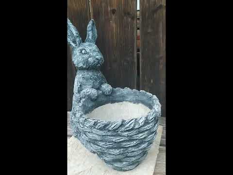 Садовая фигура ЗАЙЧИК из ЦЕМЕНТА своими руками/ Animal Statue for Garden