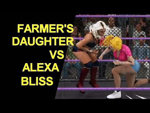 WWE/GLOW - The Farmer's Daughter Dorothy vs Alexa Bliss - Steel Cage Knockout