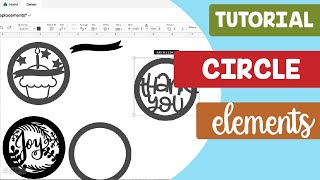 Circle Elements to Make Different Circle Window Cards: Design Space Tutorial