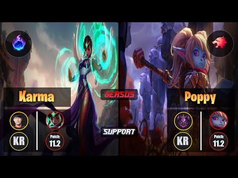 Tarzan KARMA (Support) [Arcane Comet] VS POPPY - Master KR Patch 11.2