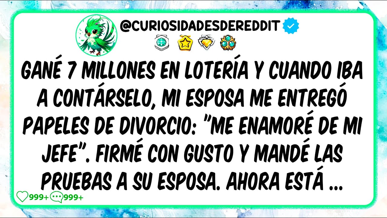 Gané 7 MILLONES en lotería y cuando iba a contárselo, mi esposa me entregó papeles de DIVORCIO: