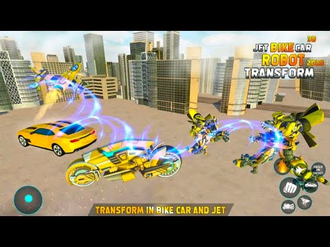Jet robot car transformation :robot car games / GamePlay TV