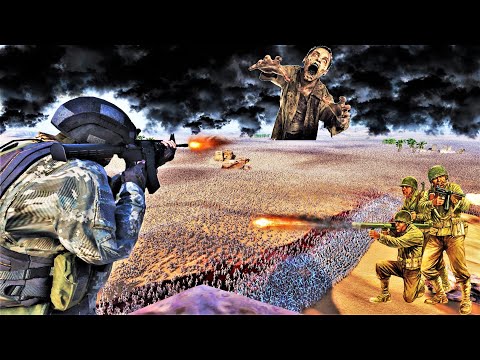 7,000,000 ZOMBIES ATTACKING THE LAST HUMANS OCCUPYING THE HILLS - Ultimate Epic Battle Simulator 2