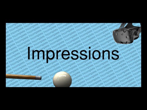 Pool Nation VR - Incomplete Impressions