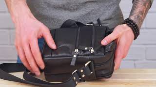 Сумка чоловіча SHVIGEL шкіряна 00926 чорна