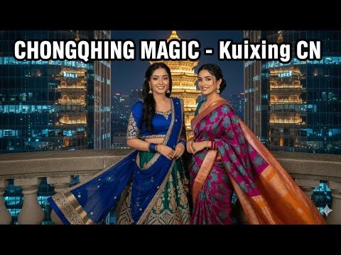 Chongqing at Night: Twin Sisters Radhika & Rashmika Explore the Magical Cityscape of China!