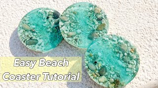 Beautiful 2-Sided Resin Beach Coasters