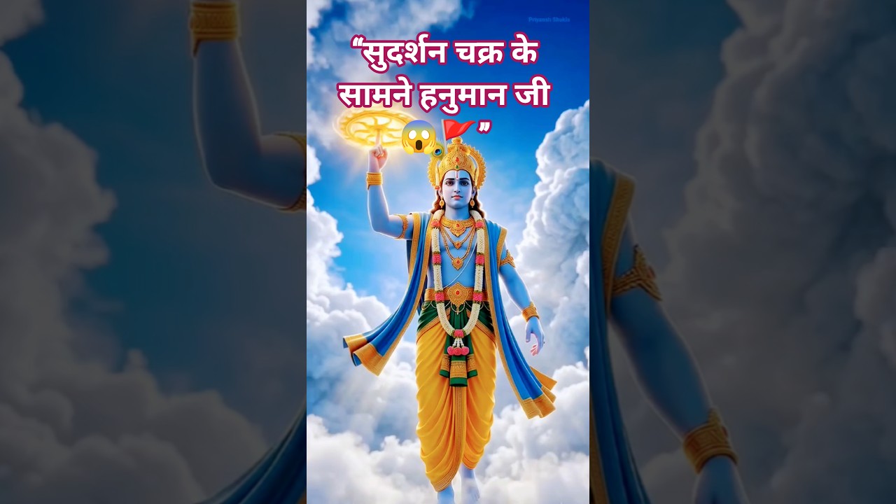 जब हनुमान जी के सामने प्रकट हुआ सुदर्शन चक्र 😱🚩 | जय बजरंगबली | #shorts