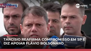 Governador Tarcísio reafirma compromisso em SP e diz apoiar Flávio Bolsonaro | #RadarNews
