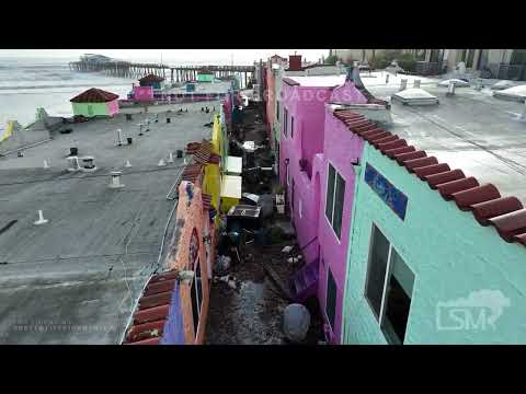 1-5-2023 Capitola, CA Massive Waves destroy pier - Damage homes and stores - Drone