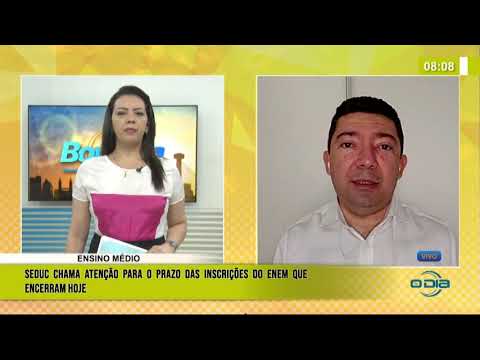 ENEM: SEDUC chama atencão para o prazo das inscriçoÌƒes que encerram hoje (22 05 20)