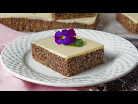 Juicy poppy seed cake with plasma cookies in 15 minutes!