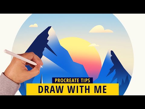Draw With Me A Mountain Landscape in Procreate