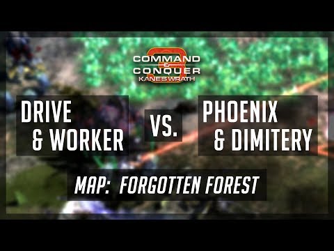 [C&C3: Kane's Wrath] Drive & Worker^ vs. Phoenix` & Dimitery (2v2 Replay Cast)