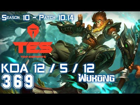 TES 369 WUKONG vs JAYCE Top - Patch 10.14 KR Ranked
