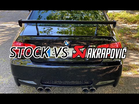 BMW M3 e92: STOCK EXHAUST VS AKRAPOVIC EVOLUTION EXHAUST | TWIN TURBO & M POWER