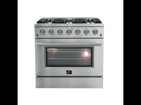 FFSGS6244-36 - 36″ Galiano Gas Range FORNO ALTA QUALITA Pro-Style Gas 6 Italian Burners 83,000 BTU