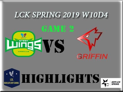 JAG vs GRF Highlights Game 2 LCK Spring 2019 W10D4 Jin Air Green Wings vs Griffin LCK Highlights