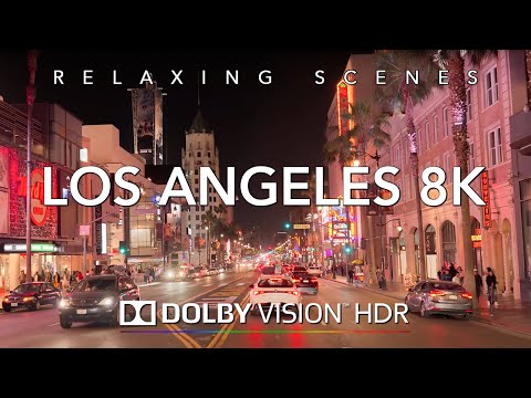 Driving Saturday Nightlife of Los Angeles 8K HDR Dolby Vision - Venice to Downtown LA (Los Santos)