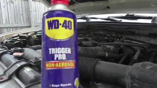 stop a squeaky belt with WD- 40