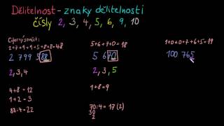 Download the video "Dělitelnost čísly 2, 3, 4, 5, 6, 9, 10"