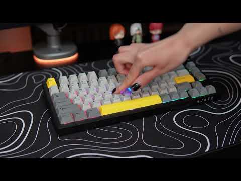 Клавіатура бездротова Ajazz AK820 Pro Gift Switch Black (AK820PRO-G-BGY)