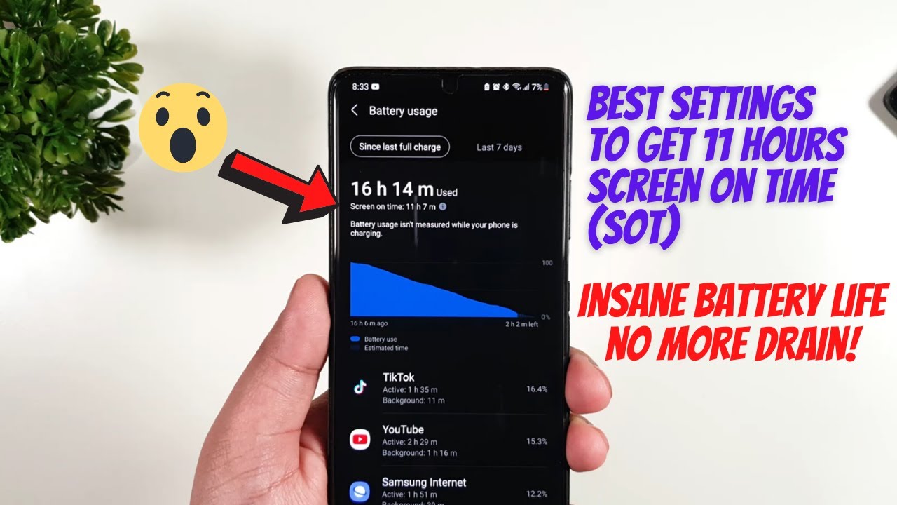 Best Settings to Extend Battery Life for ANY Samsung Galaxy (S21, S20, Note 20) 120Hz 11 Hours SoT