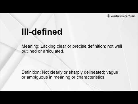 Ill-defined Meaning