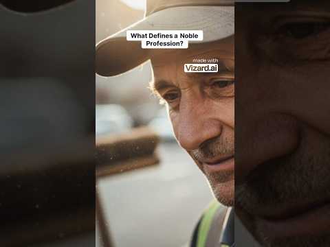 What Defines a Noble Profession #shorts #youtubeshorts #sustainability #workislife #workisworship