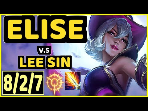 ELISE vs LEE SIN - 8/2/7 KDA JUNGLE GAMEPLAY - EUW Ranked GRANDMASTER