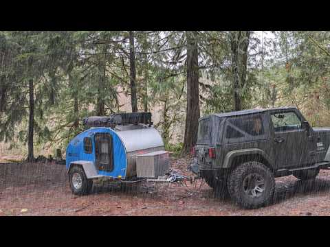Winter Camping With Flooding Rivers & Landslide Danger