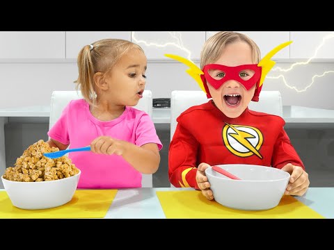 Kid superhero helps everyone and saves the day - Funny stories for kids