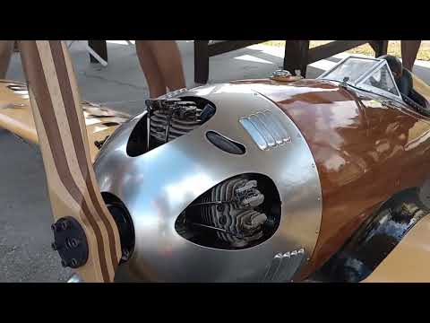 RC airplane fly-in Venice FL , March 2023. All wood, metal cowl, radial engine plane -Wow!!!