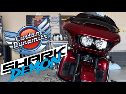 Shark Demon by Custom Dynamics. Install and review. #roadglide #diy #bagger #install #harleydavidson